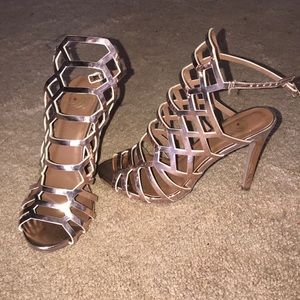 Honeycomb Rose Gold Heels